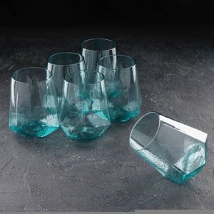 Набор стаканов "Дарио", 450 мл, 1011,5 см, 6 шт, цвет изумруд