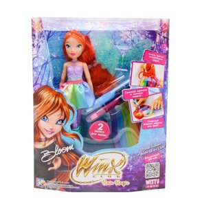 Шарнирная кукла Winx Club Hair Magic "Блум", с крыльями и маркерами, 24 см