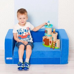 Раскладной игровой диванчик серии "Классик", цвет голубой
