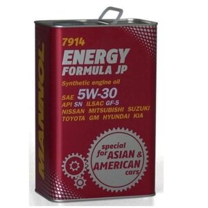 Масло моторное MANNOL 5w30 син. Energy Formula JP, 4 л