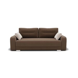 Прямой диван "Модерн 1", механизм пантограф, велюр, цвет селфи 03 / подушки 01