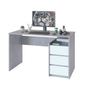 Письменный стол "СПм 21", 1200 600 740 мм, цвет бетон / белый
