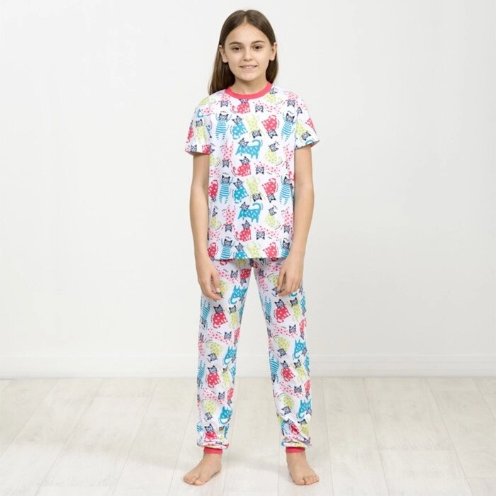 Пижама для девочек, рост 152 см, цвет белый от компании Интернет-гипермаркет «MALL24» - фото 1