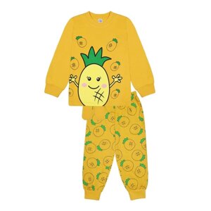 Пижама для девочки, цвет тёмно-желтый, рост 122 см