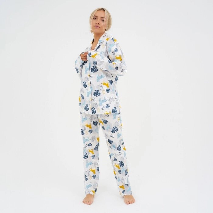 Пижама (рубашка, брюки) женская KAFTAN "Тропики" р. 44-46 от компании Интернет-гипермаркет «MALL24» - фото 1