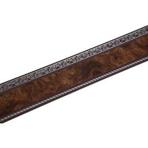 Планка для карниза "Есенин", высота 7 см, длина 25 м, цвет серебро/карельская берёза