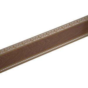 Планка для карниза "Есенин", высота 7 см, длина 25 м, цвет серебро/олива
