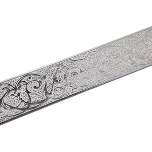 Планка для карниза "Вензель", высота 7 см, длина 25 м, цвет серебро, слоновая кость
