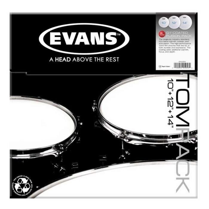 Пластик Evans ETP-G1CTD-F набор для том барабана Pack-Fusion 10", 12", 14" от компании Интернет-гипермаркет «MALL24» - фото 1