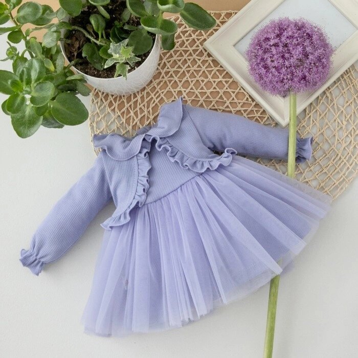 Платье детское, рост 56-62 см, цвет сиреневый от компании Интернет-гипермаркет «MALL24» - фото 1
