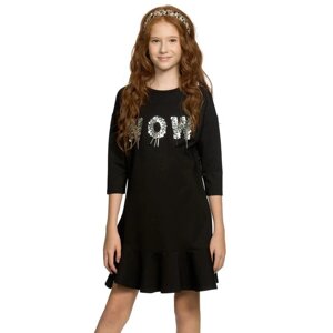 Платье для девочек, рост 116 см, цвет чёрный