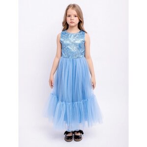 Платье для девочки "Алиса", рост 104 см, цвет голубой