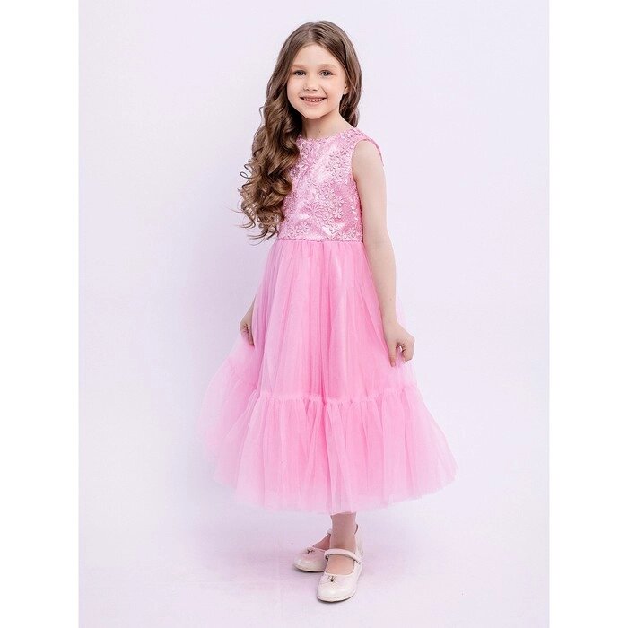 Платье для девочки "Алиса", рост 104 см, цвет светло-розовый от компании Интернет-гипермаркет «MALL24» - фото 1