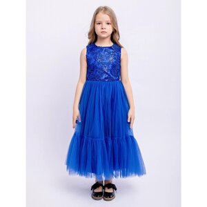 Платье для девочки "Алиса", рост 116 см, цвет синий