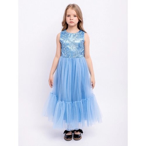 Платье для девочки "Алиса", рост 134 см, цвет голубой