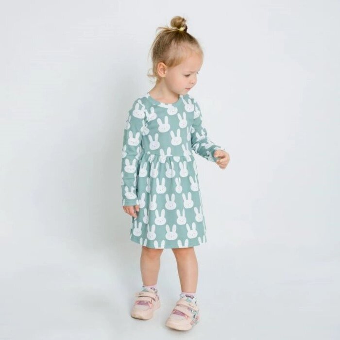 Платье для девочки, цвет серо-зелёный, рост 104 см от компании Интернет-гипермаркет «MALL24» - фото 1