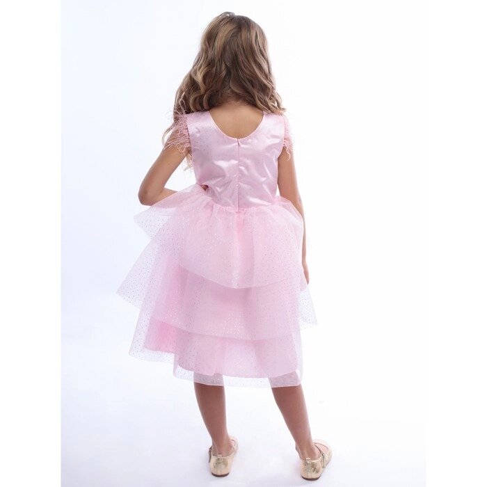 Платье для девочки "Каролина", рост 134 см, цвет розовый жемчуг от компании Интернет-гипермаркет «MALL24» - фото 1
