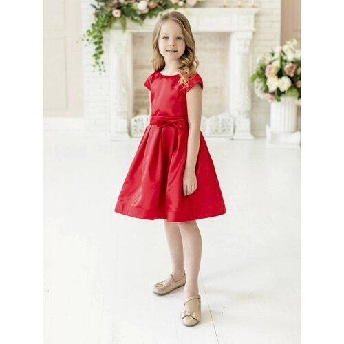Платье для девочки "Луиза", рост 104 см, цвет красный