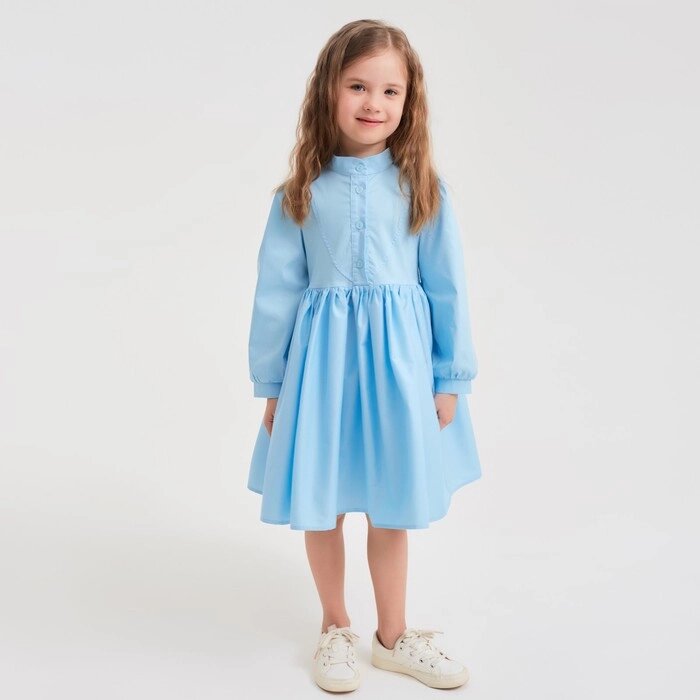 Платье для девочки MINAKU: Cotton collection цвет голубой, рост 104 от компании Интернет-гипермаркет «MALL24» - фото 1