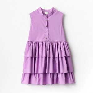 Платье для девочки MINAKU: Cotton collection цвет сиреневый, р-р 122