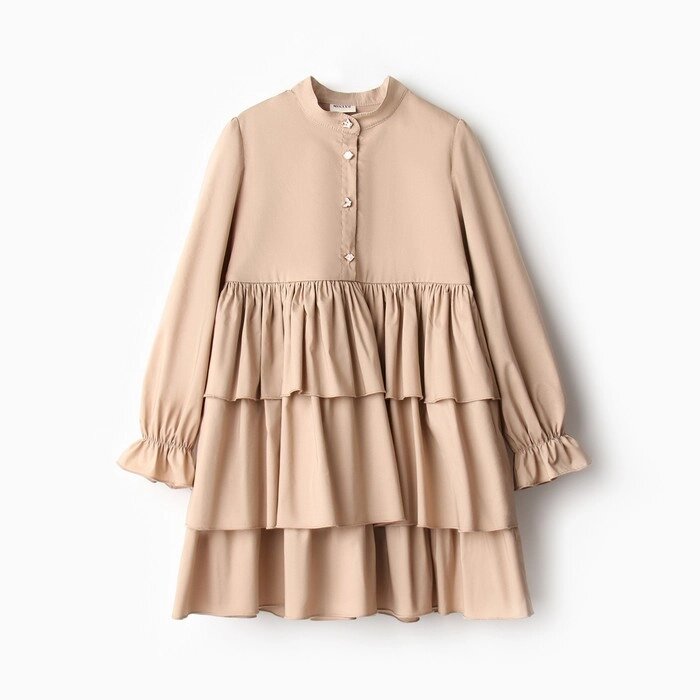Платье для девочки MINAKU цвет бежевый,  рост 104 см от компании Интернет-гипермаркет «MALL24» - фото 1