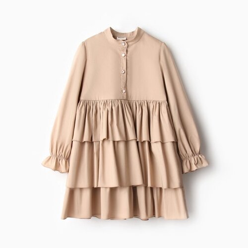 Платье для девочки MINAKU цвет бежевый, рост 104 см