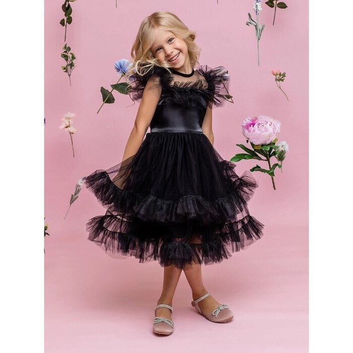 Платье для девочки, рост 104 см, цвет чёрный от компании Интернет-гипермаркет «MALL24» - фото 1