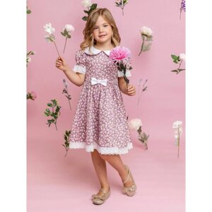 Платье для девочки, рост 104 см, цвет розовато-лиловый