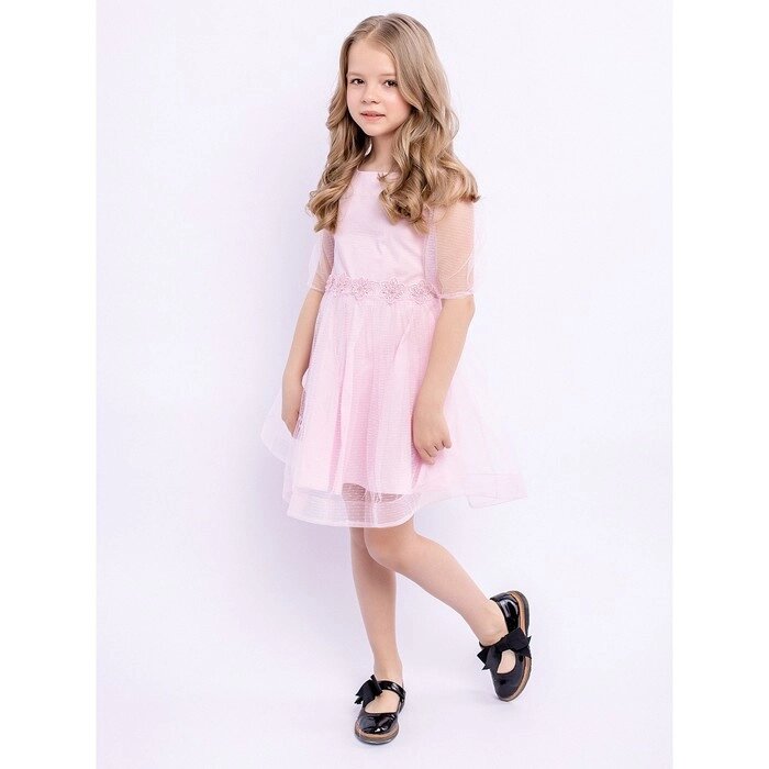Платье для девочки, рост 116 см, цвет пыльный розовый от компании Интернет-гипермаркет «MALL24» - фото 1