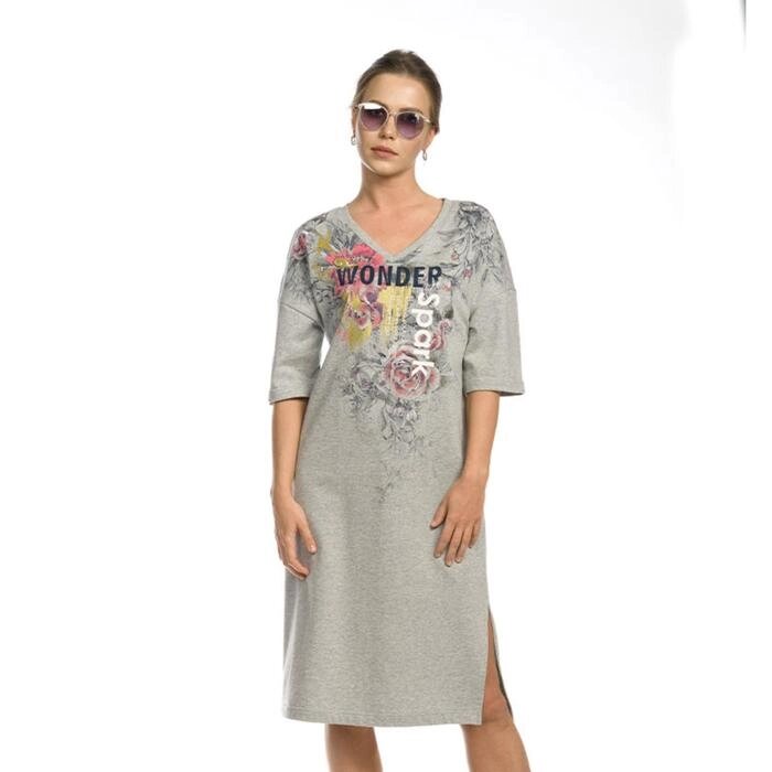Платье-футболка женское, размер XS, цвет серый от компании Интернет-гипермаркет «MALL24» - фото 1