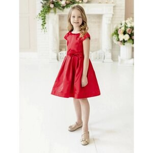 Платье "Луиза", рост 128 см, цвет красный