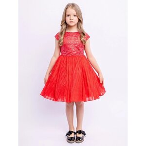 Платье " Николь", рост 110 см, цвет красный