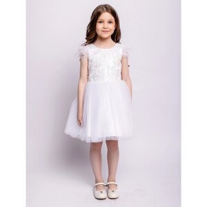 Платье " Николь", рост 98 см, цвет белый