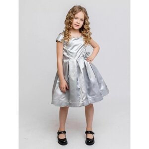 Платье "Регина", рост 104 см, цвет светло-серый