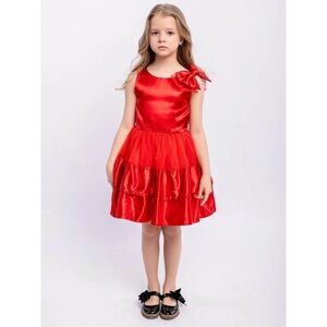 Платье "София", рост 104 см, цвет красный