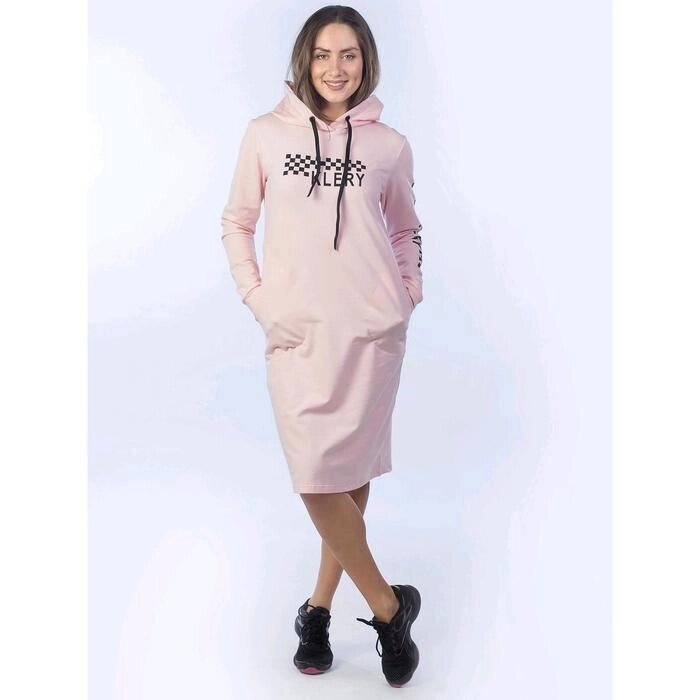 Платье-толстовка, размер 48, цвет розовый от компании Интернет-гипермаркет «MALL24» - фото 1
