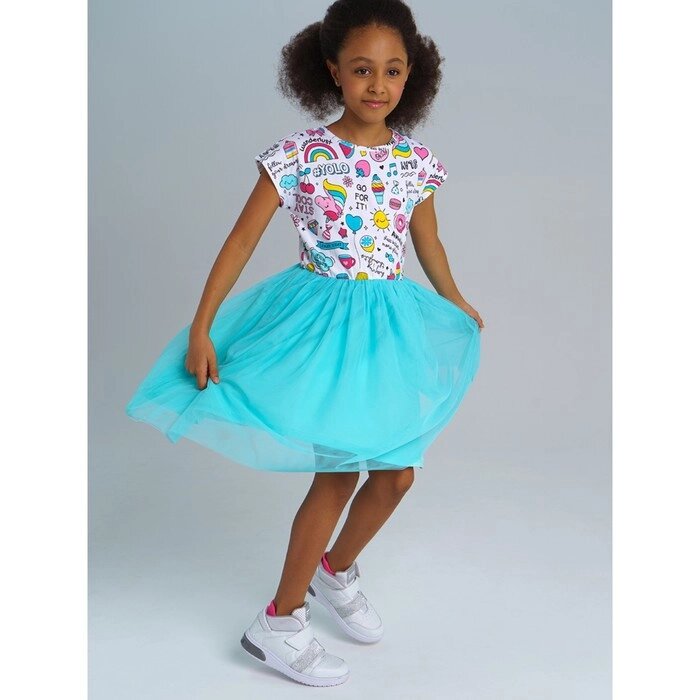 Платье трикотажное для девочки, рост 134 см от компании Интернет-гипермаркет «MALL24» - фото 1