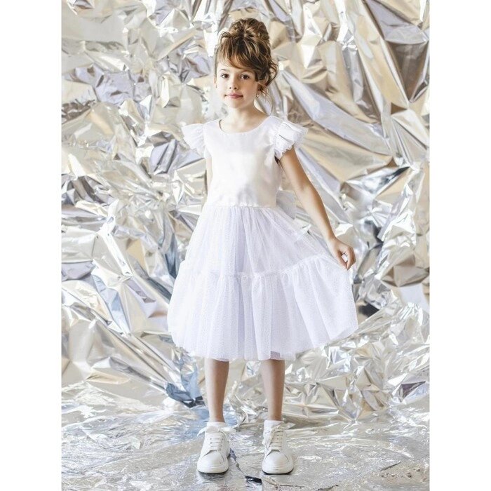 Платье "Жасмин", рост 122 см, цвет белый от компании Интернет-гипермаркет «MALL24» - фото 1