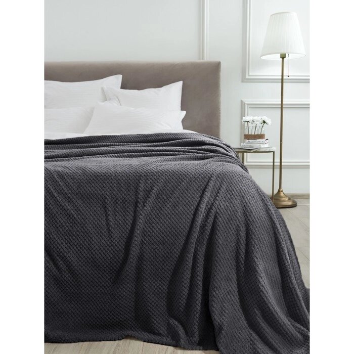 Плед Grey, размер 200х220 см, цвет серый от компании Интернет-гипермаркет «MALL24» - фото 1