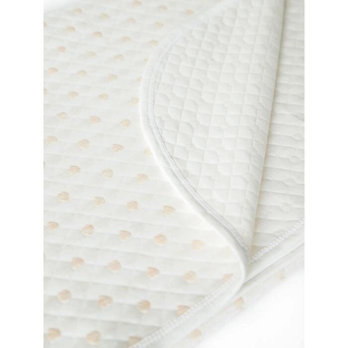 Плед-одеяло стеганое, размер 100х140 см, трикотаж, принт сердечки от компании Интернет-гипермаркет «MALL24» - фото 1