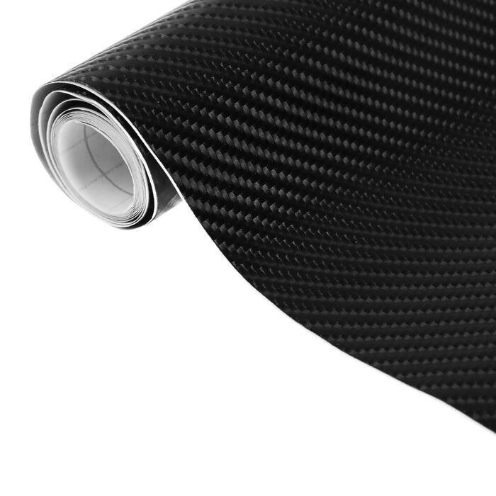 Пленка карбон 4D, самоклеящаяся, 50x150 см, черный от компании Интернет-гипермаркет «MALL24» - фото 1