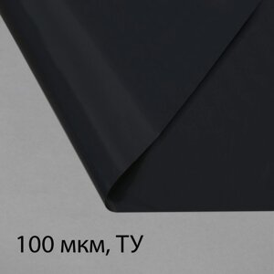 Плёнка полиэтиленовая, техническая, толщина 100 мкм, 3 100 м, рукав (1,5 м 2), чёрная, 2 сорт, Эконом 50 %