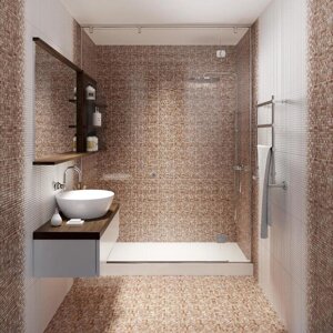 Плитка настенная Hammam коричневый рельеф 200x440 (в упаковке 1,05 кв. м)