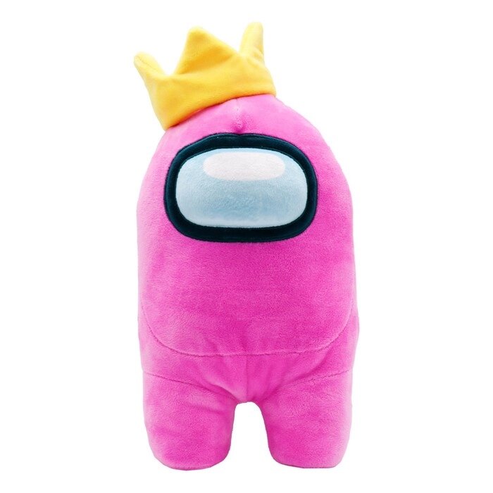 Плюшевая игрушка-фигурка Among us, с короной, 30 см, розовая от компании Интернет-гипермаркет «MALL24» - фото 1