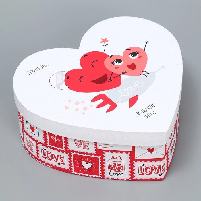 Подарочная коробка "Любовь повсюду" 18.5 х 17 х 7.5 см от компании Интернет-гипермаркет «MALL24» - фото 1