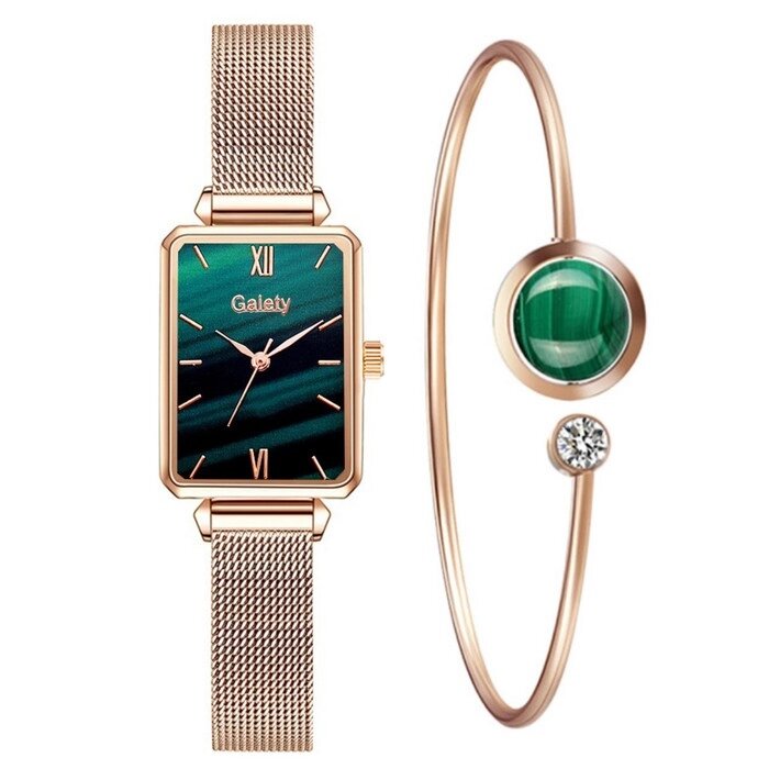 Подарочный набор 2 в 1 Galety: наручные часы и браслет от компании Интернет-гипермаркет «MALL24» - фото 1