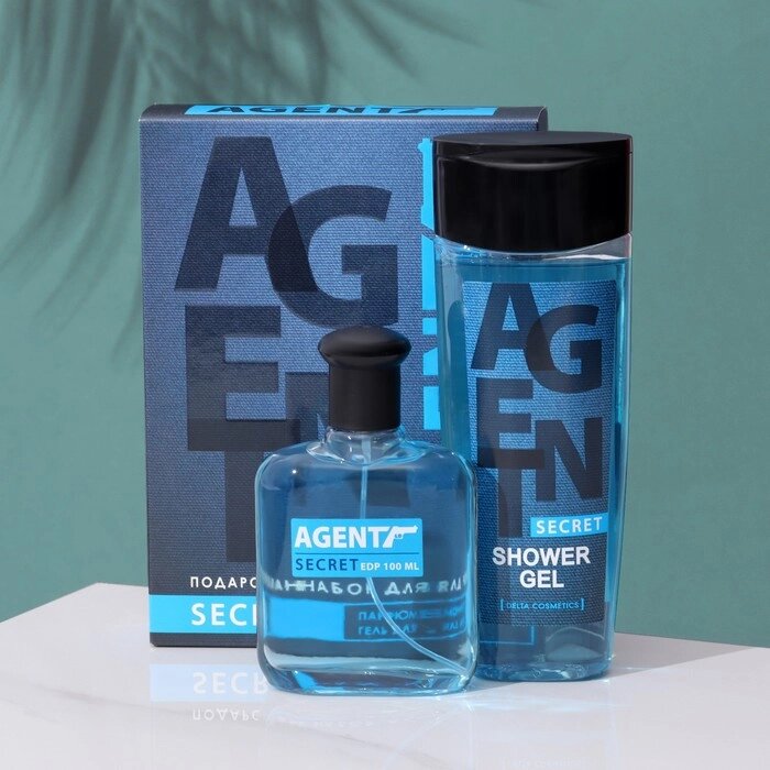 Подарочный набор для мужчин Agent Secret: гель для душа, 250 мл+ парфюмерная вода, 100 мл от компании Интернет-гипермаркет «MALL24» - фото 1