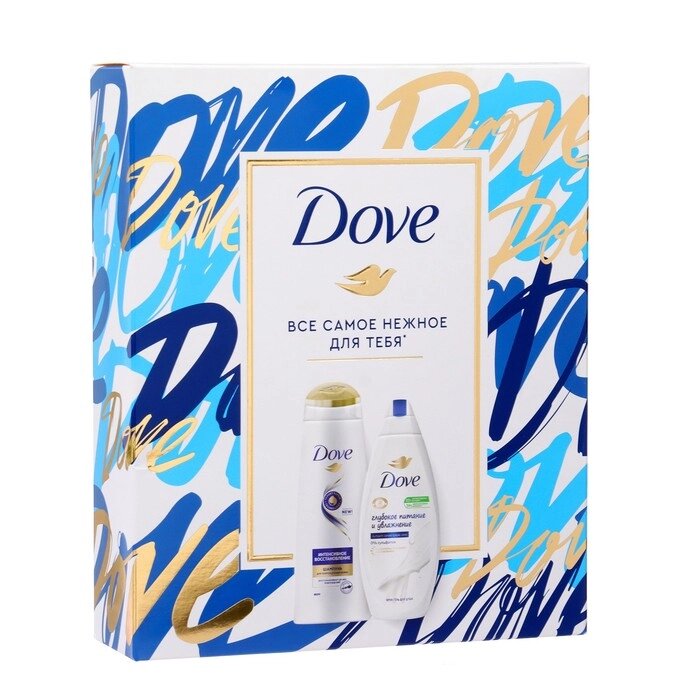 Подарочный набор Dove: шампунь, 250 мл + крем-гель для душа, 250 мл от компании Интернет-гипермаркет «MALL24» - фото 1