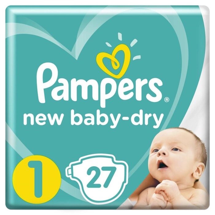 Подгузники Pampers New Baby-Dry (2-5 кг), 27 шт от компании Интернет-гипермаркет «MALL24» - фото 1