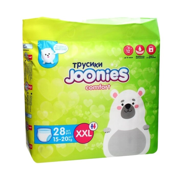 Подгузники-трусики JOONIES Comfort, размер XXL (15-20 кг), 28 шт. от компании Интернет-гипермаркет «MALL24» - фото 1